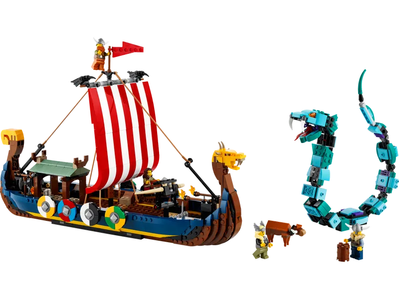 Viking Ship and the Midgard Serpent