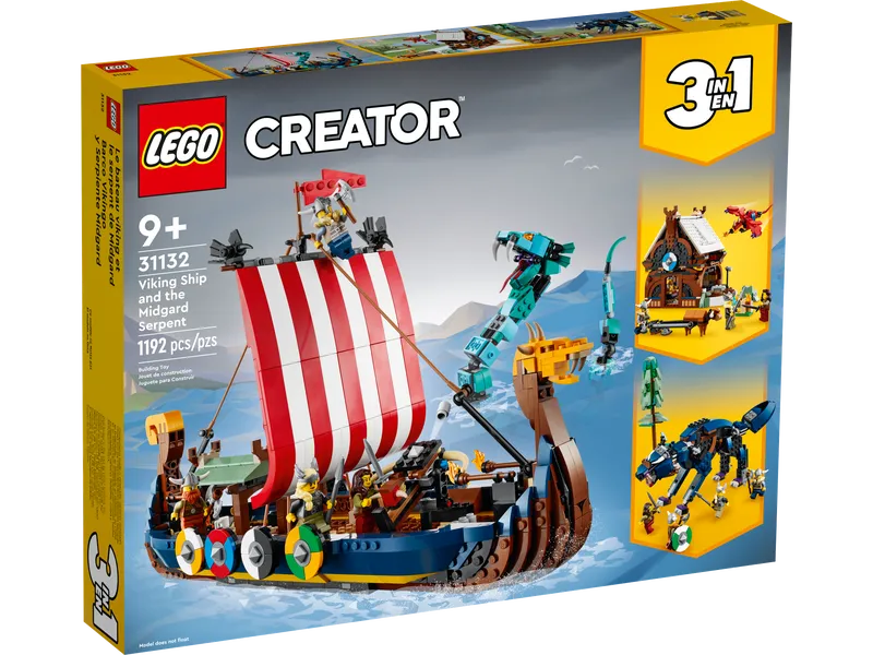 Viking Ship and the Midgard Serpent
