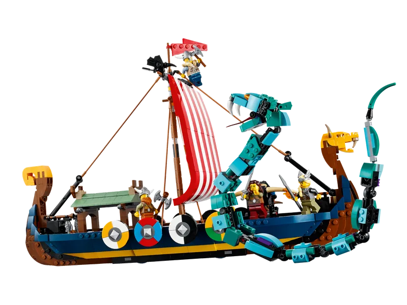 Viking Ship and the Midgard Serpent