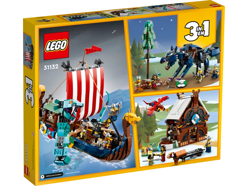 Viking Ship and the Midgard Serpent