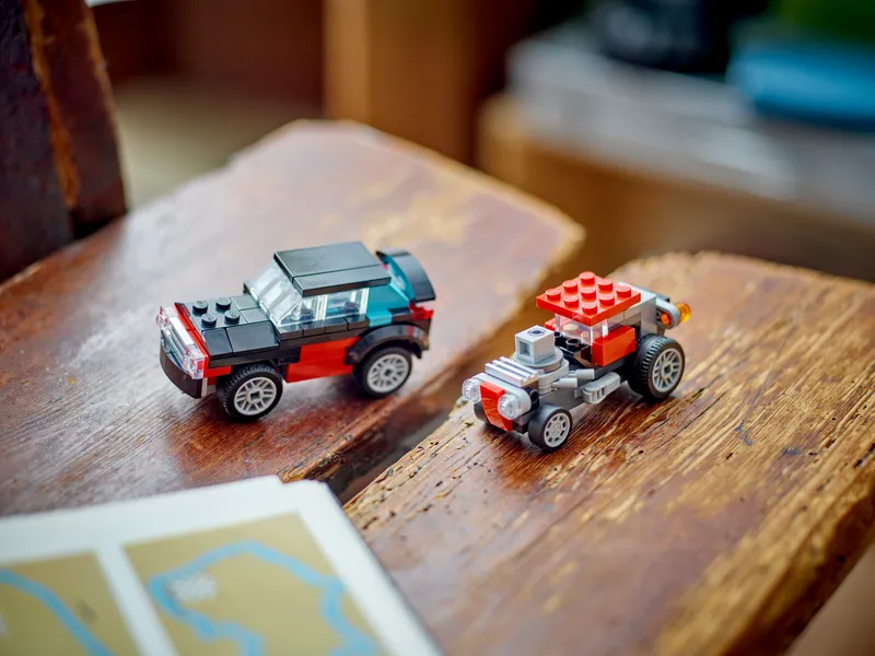 Flatbed Truck with Helicopter