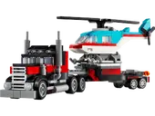 Flatbed Truck with Helicopter
