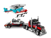 Flatbed Truck with Helicopter