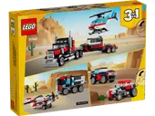 Flatbed Truck with Helicopter