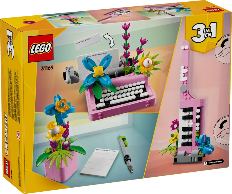 Typewriter with Flowers