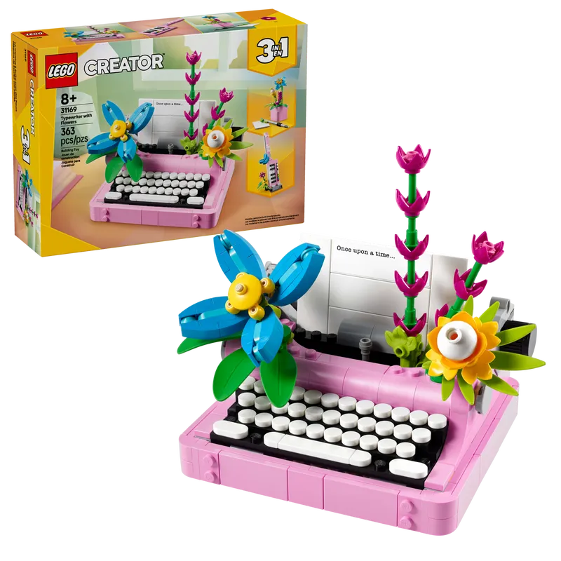 Typewriter with Flowers
