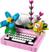 Typewriter with Flowers