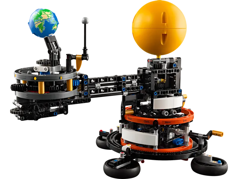 Planet Earth and Moon in Orbit