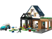 Family House and Electric Car