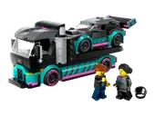 Race Car and Car Carrier Truck