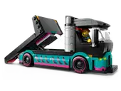 Race Car and Car Carrier Truck