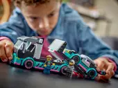 Race Car and Car Carrier Truck
