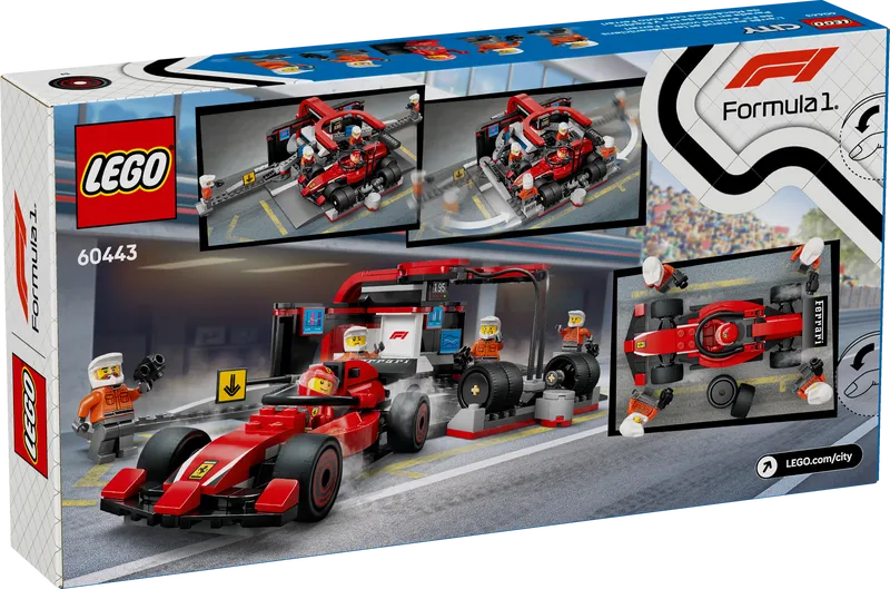 F1 Pit Stop & Pit Crew with Ferrari Car