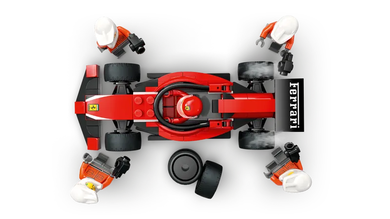 F1 Pit Stop & Pit Crew with Ferrari Car