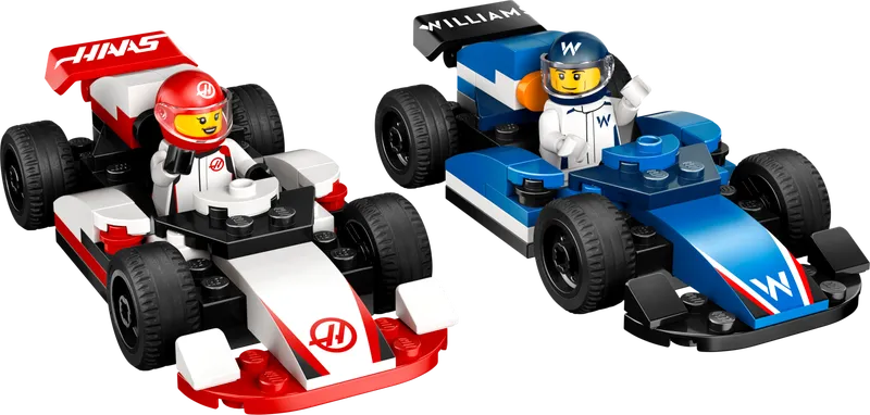 F1 Williams Racing & Haas F1 Race Cars