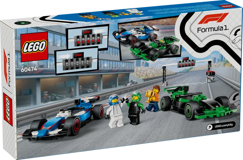 F1 Grid with VCARB & Sauber Race Cars