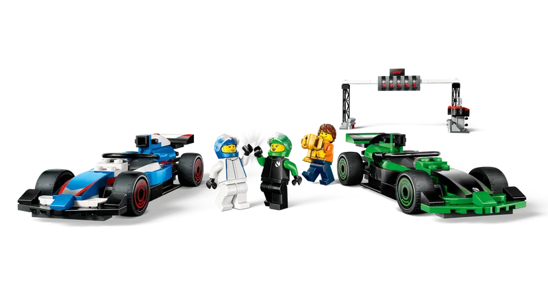 F1 Grid with VCARB & Sauber Race Cars